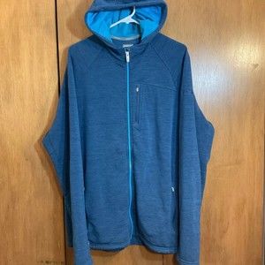 Ice Breaker Merino Wool Hoodie Sweater Blue Extra Large XL